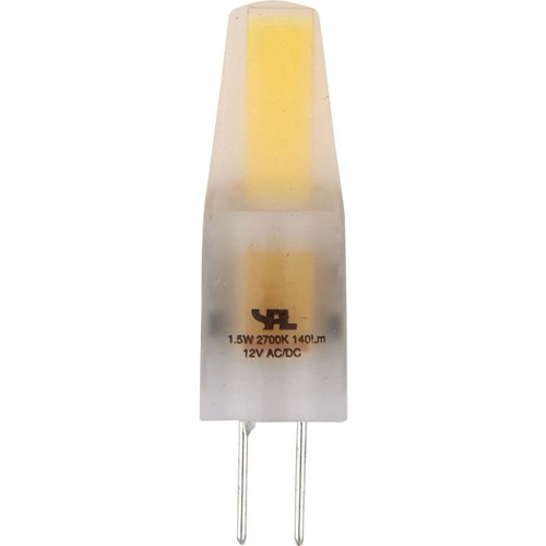 G4 1,5W dimmbare LED-Lampe, 12V - 140lm, COB, Mattglas, Warmweiß