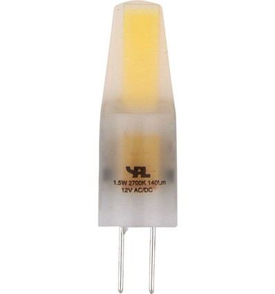G4 1,5W dimmbare LED-Lampe, 12V - 140lm, COB, Mattglas, Warmweiß