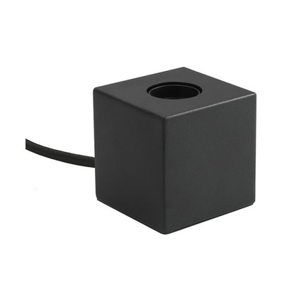Cube E27 Tischleuchte - Satin Schwarz, max. 60W, ohne Leuchtmittel