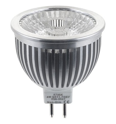 GU5.3 4W LED-Leuchtmittel - 12-30V, 325lm, 38°, MR16, 2700K