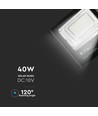 V-Tac 200W Solar LED-Fluter - 40W Solarpanel, 6000K, IP65