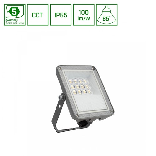 10W Noctis Max CCT LED-Fluter - IP65, 3 Lichtfarben, Grau, Außenbereich