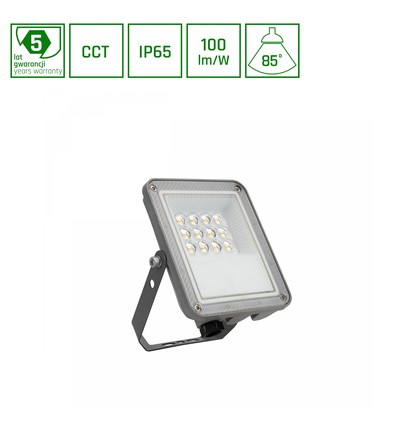 10W Noctis Max CCT LED-Fluter - IP65, 3 Lichtfarben, Grau, Außenbereich