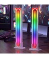 2 Stk. RGBIC Infinite Ambient Light Bar Weiß - 24cm, Bluetooth, 5W
