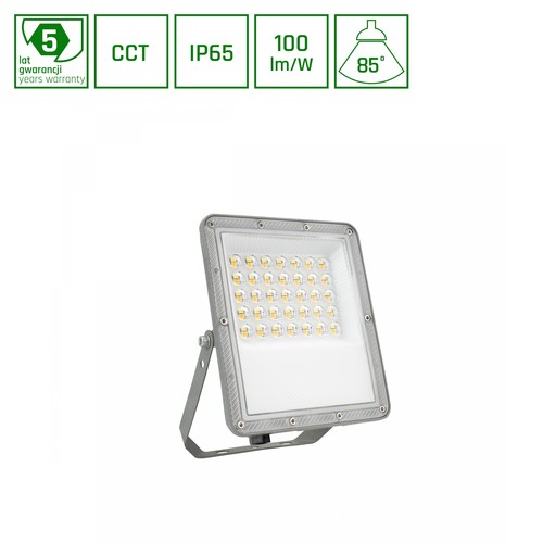30W NOCTIS MAX CCT Flutlicht - IP65, Grau, CCT einstellbar, Außenbereich