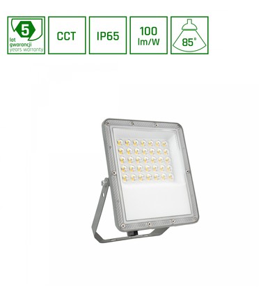 30W NOCTIS MAX CCT Flutlicht - IP65, Grau, CCT einstellbar, Außenbereich