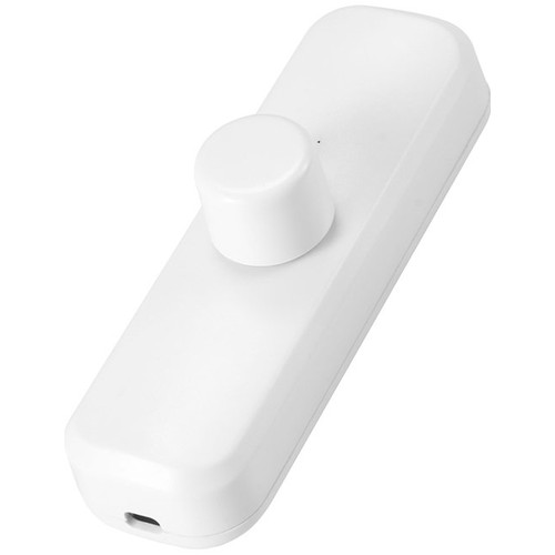 LED-Schnurdimmer, 0-25W - Phasenabschnitt, weißer Drehknopf