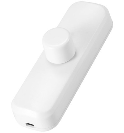 LED-Schnurdimmer, 0-25W - Phasenabschnitt, weißer Drehknopf