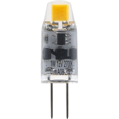 G4 1W COB LED-Lampe, 12V - 100lm, dimmbar, 2700K, Klarglas