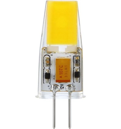 G4 2W dimmbare LED-Lampe, 12V - 260lm, COB, Klarglas, 2700K