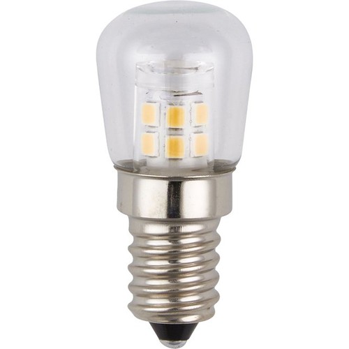 E14 2W LED-Kühlschranklampe - 5,1cm, klar, 2700K