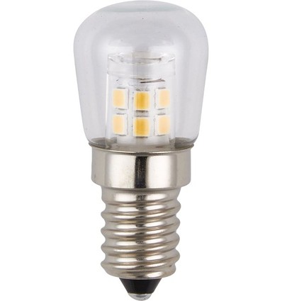 E14 2W LED-Kühlschranklampe - 5,1cm, klar, 2700K