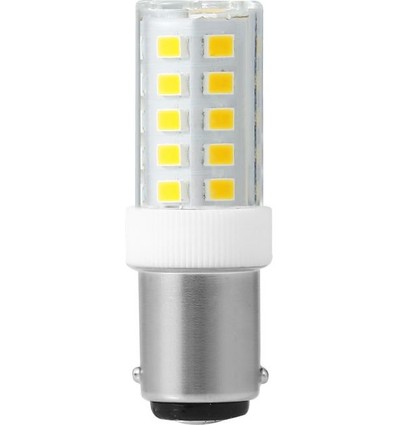 BA15d 3,5W LED-Röhre - 5,2cm, 380lm, Klarglas, 3000K