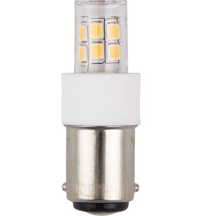 BA15d 2,1W LED-Röhrenlampe - 4,7cm, 2700K, Klarglas