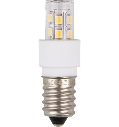 E14 1,7W LED-Röhrenlampe, 10-30V - 5,2cm, 180lm, AC/DC, warmweiß, Klarglas