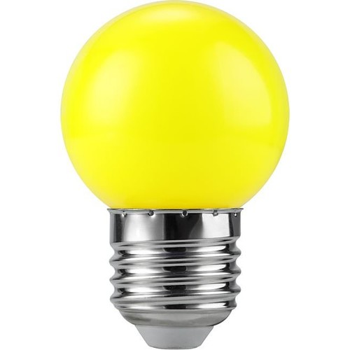 E27 1W LED Tropfenlampe - G45, Gelb, 50lm, Party Colour