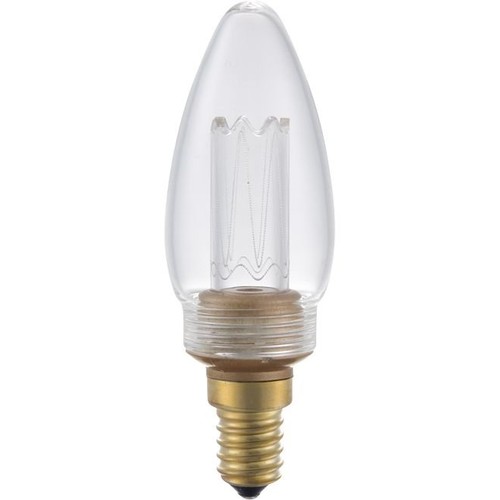E14 2,5W dimmbare LED Vintage-Lampe - C35, 2000K, Klarglas, 65lm