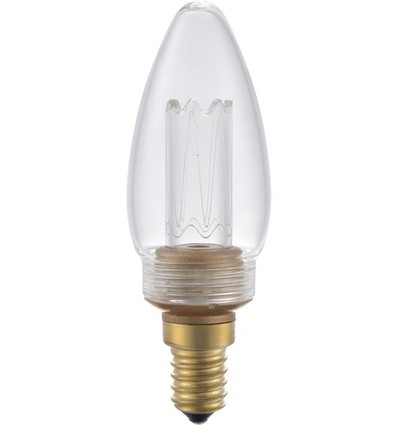 E14 2,5W dimmbare LED Vintage-Lampe - C35, 2000K, Klarglas, 65lm