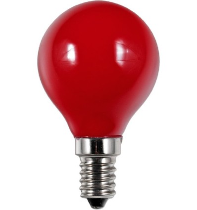 E14 1W LED Tropfenlampe - G45, Rot, Party Colour Premium