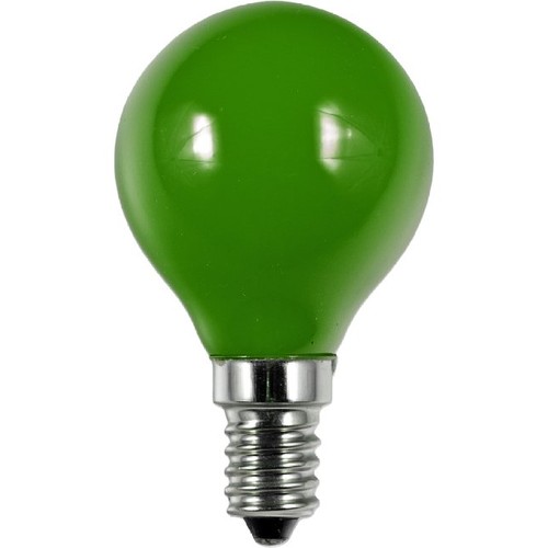 E14 1W LED Tropfenlampe - G45, Grün, Party Colour Premium
