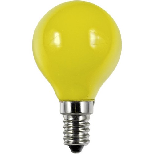 E14 1W LED Tropfenlampe - G45, Gelb, Party Colour Premium