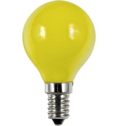E14 1W LED Tropfenlampe - G45, Gelb, Party Colour Premium
