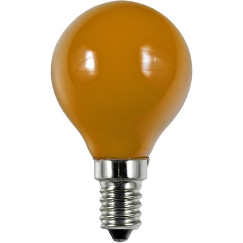 E14 1W LED Tropfenlampe - G45, Orange, Party Colour Premium