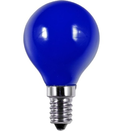 E14 1W LED Tropfenlampe - G45, Blau, Party Colour Premium