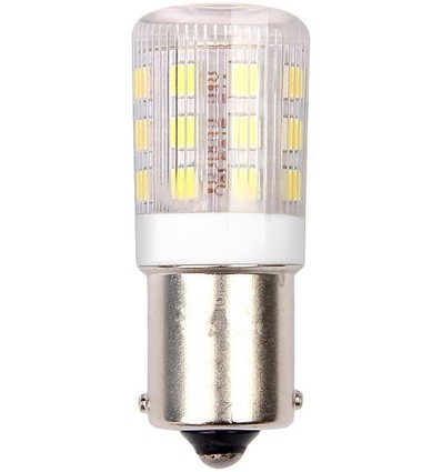 BA15s 3W LED-Röhrenlampe, 10-24V - 4,5cm, 250lm, Klarglas, warmweiß