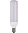BA15d 11,3cm / 10W dimmbare LED Röhrenlampe - 1050lm, Opalglas, warmweiß