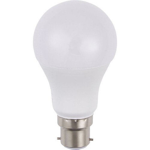 BA22d 5,5W LED-Lampe, 12-60V - A60, 600lm, Opalglas, 3000K