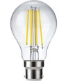 B22d 8W dimmbare LED-Lampe - A60, Filament, Klarglas, 2700K