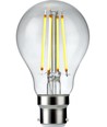 B22d 8W dimmbare LED-Lampe - A60, Filament, Klarglas, 2700K