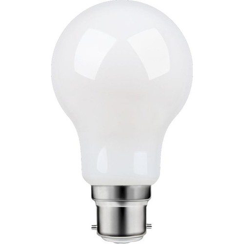 B22d 8W dimmbare LED-Lampe - A60, Filament, Mattglas, 806lm, warmweiß
