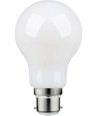 B22d 8W dimmbare LED-Lampe - A60, Filament, Mattglas, 806lm, warmweiß
