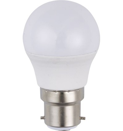 B22d 3W LED Tropfenlampe, 12-60V - G45, Opalglas, 3000K