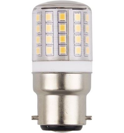 6cm / 3W Ba22d LED-Röhre - 400lm, 3000K, Klarglas