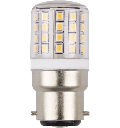 BA22d 4,5W LED Röhre, 24-30V - 5,8cm, 550lm, 3000K, Klarglas, AC/DC