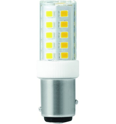 BAY15d 3,5W LED-Röhrenlampe - 5,2cm, 380lm, 3000K, Klarglas