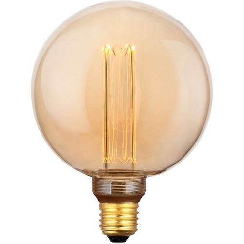 E27 3,5W dimmbare LED Vintage-Lampe - G125, 1800K, Goldglas, 120lm