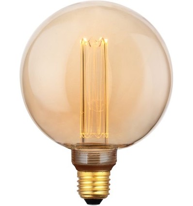 E27 3,5W dimmbare LED Vintage-Lampe - G125, 1800K, Goldglas, 120lm