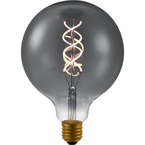 E27 5W dimmbare LED-Lampe - G125, Double Helix Filament, Rauchglas, 2200K