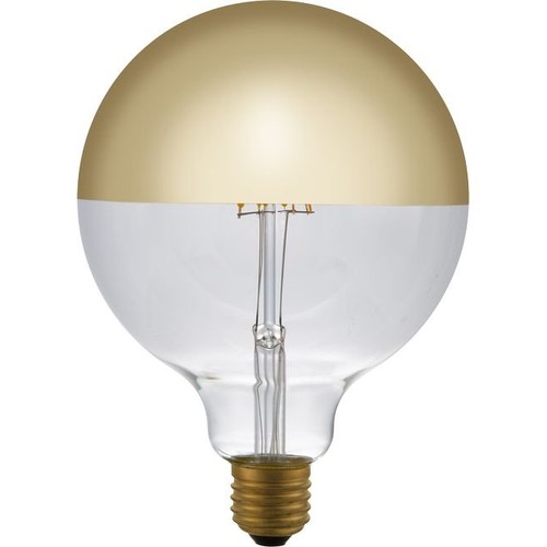 E27 4W dimmbare LED-Globe - G125, Kopfspiegel Gold, 2500K, Filament