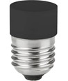 E27 3,4W dimmbare LED-Röhrenlampe - 4,5cm, 2700K, schwarz, No Side Glow
