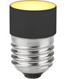 E27 3,4W dimmbare LED-Röhrenlampe - 4,5cm, 2700K, schwarz, No Side Glow