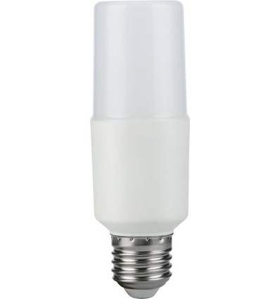 E27 9W LED Stick Lampe, 95-265V - 12,5cm, 1180lm, 3000K, Opalglas