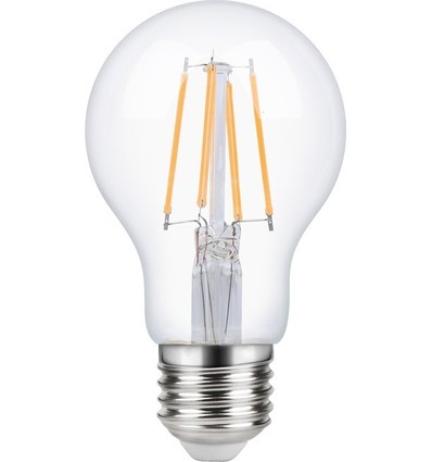 E27 4W dimmbare LED-Filamentlampe - A60, 2200K, klar, 380lm