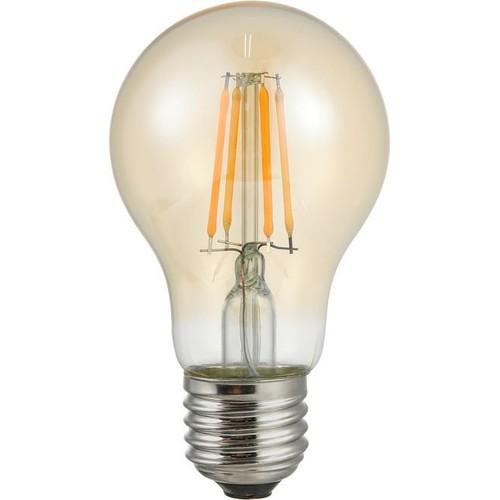 E27 4W LED-Filamentlampe mit Lichtsensor - A60, 430lm, 2500K, Goldglas