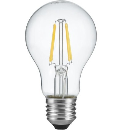 E27 4W LED-Filamentlampe mit Lichtsensor - A60, 470lm, 2700K, Klarglas