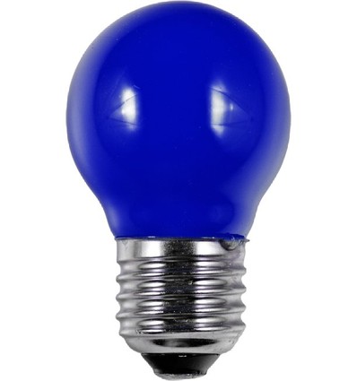 E27 1W LED Tropfenlampe - Blau, G45 Filament, Party Colour Premium